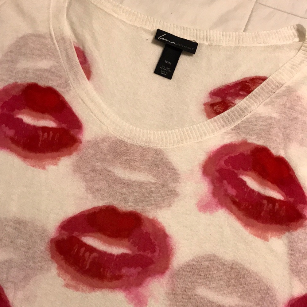 Lane Bryant Lips Top
